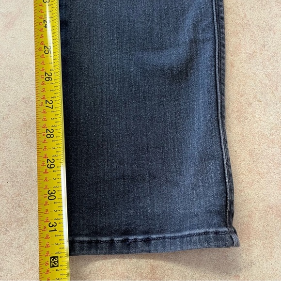 7 For All Mankind Faded Black Kimmie Straight Leg Stretch Denim Jeans - Picture 10 of 11